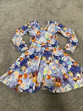 Handmade Disney Frozen Anna Elsa Twirl Dress Sz 6-8